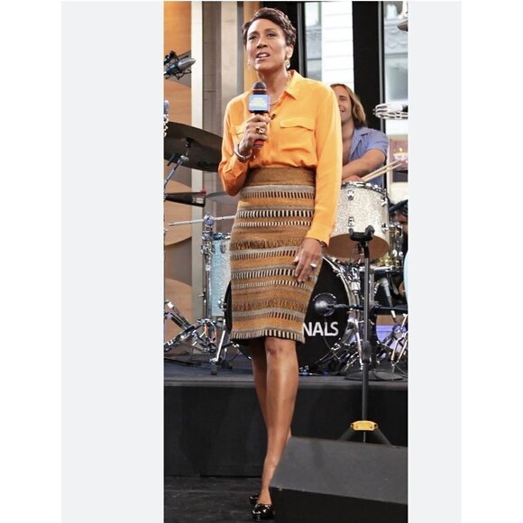 Burberry Dresses & Skirts - BURBERRY PRORSUM Runway SS12 Striped High Rise Pencil Tweed Knit Skirt Size S